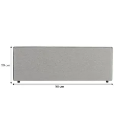 Idimex Tête de lit KLAO 160 sur pieds, en tissu - Gris