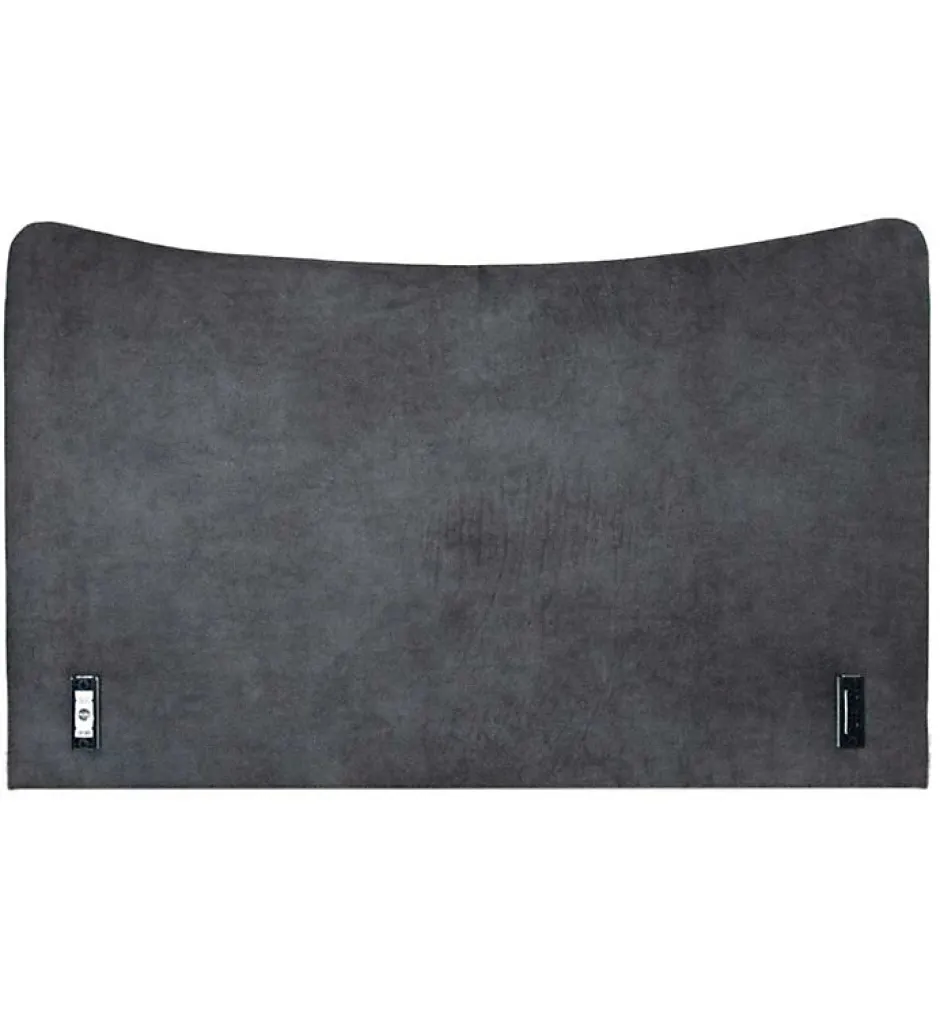 Pro Et Discount Tête de lit largeur 180 x 110 cm velours alcantara Gris Outlet
