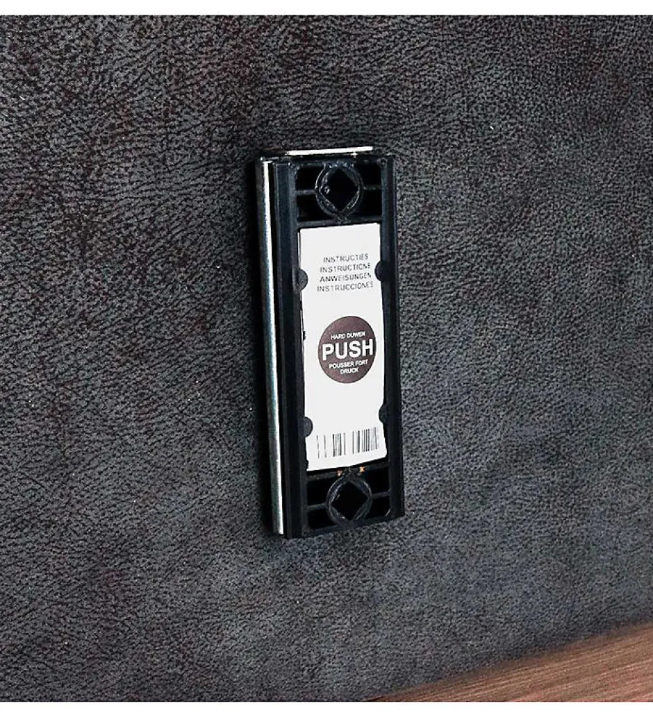 Pro Et Discount Tête de lit largeur 180 x 110 cm velours alcantara Gris Outlet