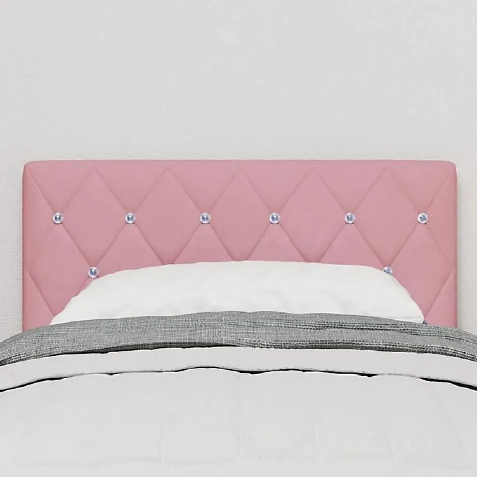 Vidaxl Tête de lit LED avec bandes LED Rose 80 cm Velours