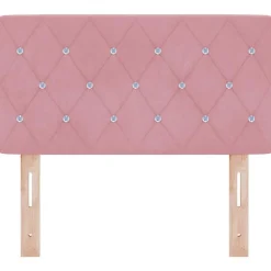 Vidaxl Tête de lit LED avec bandes LED Rose 80 cm Velours