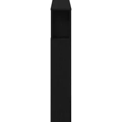 Vidaxl Tête de lit LED avec étagère Chêne noir 120 x 18,5 x 103,5 cm Discount