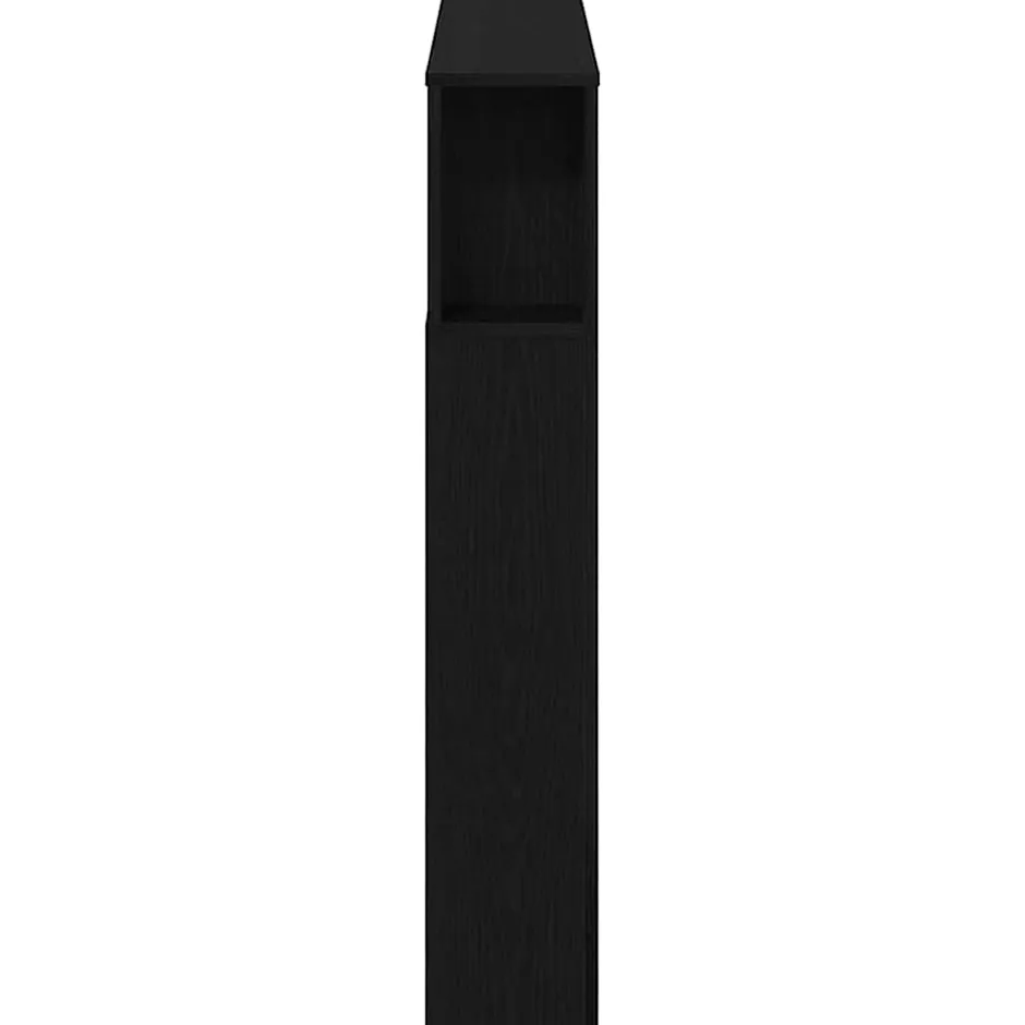 Vidaxl Tête de lit LED avec étagère Chêne noir 120 x 18,5 x 103,5 cm Discount