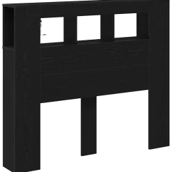 Vidaxl Tête de lit LED avec étagère Chêne noir 120 x 18,5 x 103,5 cm Discount