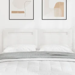 Vidaxl Tête de lit LED Blanc 160 cm Cuir synthétique Outlet