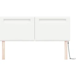 Vidaxl Tête de lit LED Blanc 160 cm Cuir synthétique Outlet