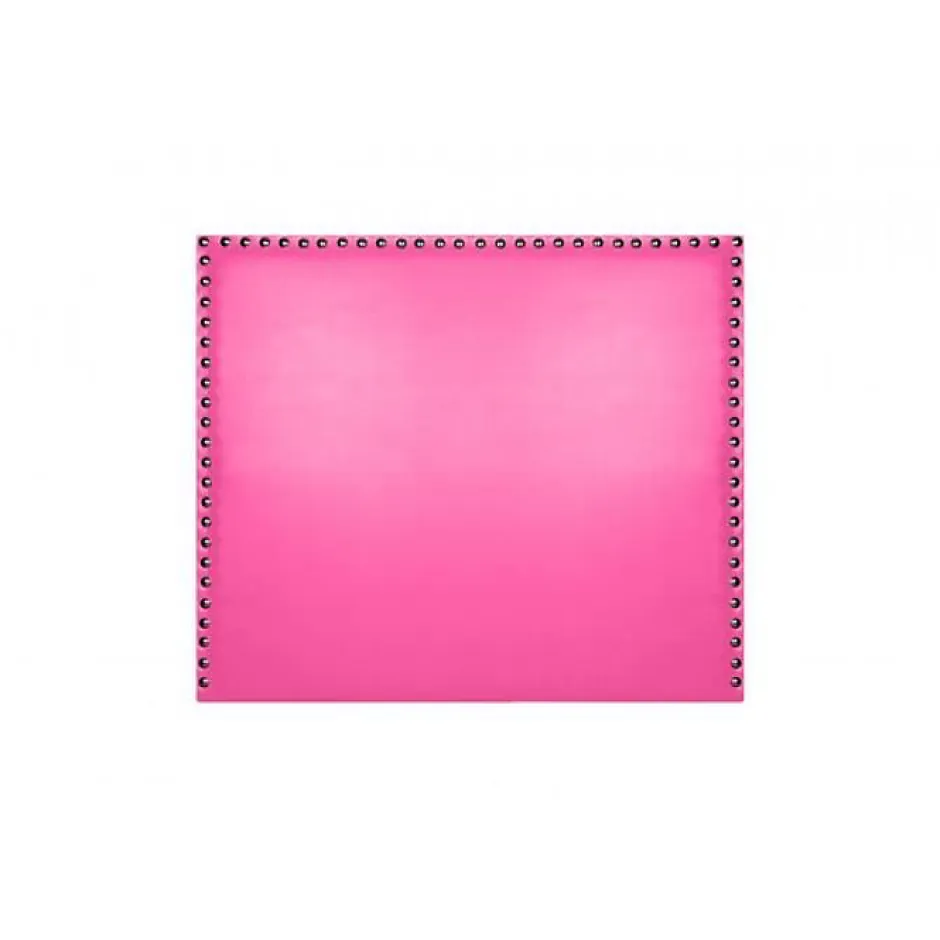 Eccox Tête de lit Lily en similicuir rose 90