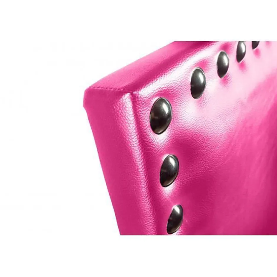 Eccox Tête de lit Lily en similicuir rose 90