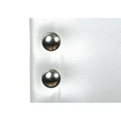 Eccox Tête de lit Lily en similicuir blanc 90