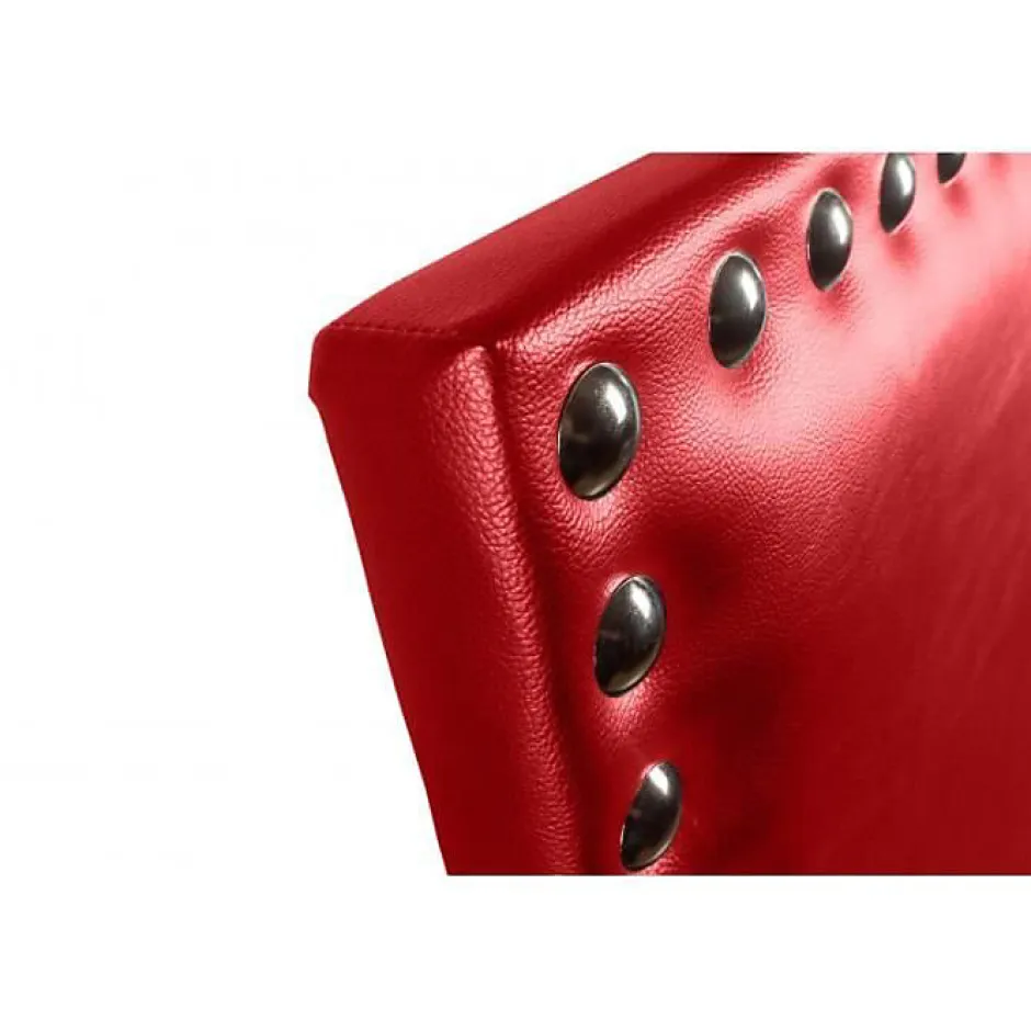Eccox Tête de lit Lily en similicuir rouge 90