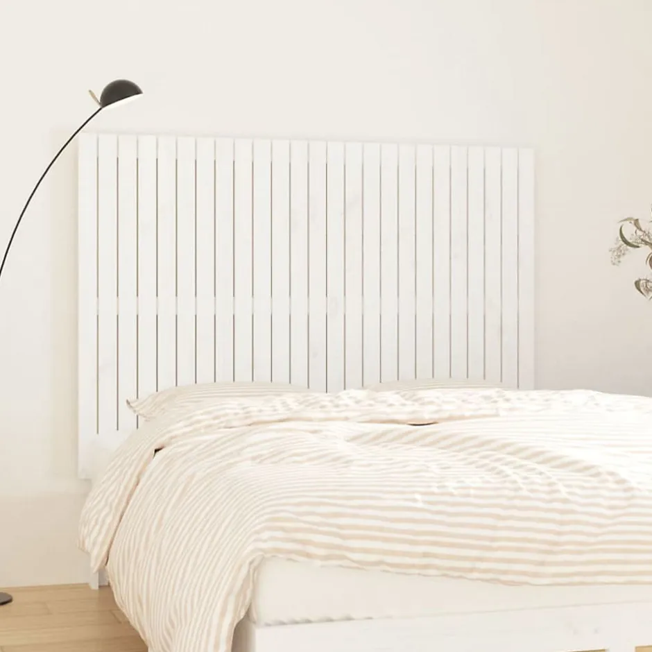 Vidaxl Tête de lit murale Blanc 159,5x3x110 cm Bois massif de pin