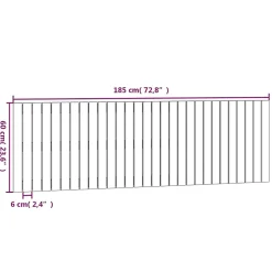 Vidaxl Tête de lit murale Gris 185x3x60 cm Bois massif de pin Discount