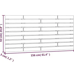 Vidaxl Tête de lit murale Gris 156x3x63 cm Bois massif de pin Clearance