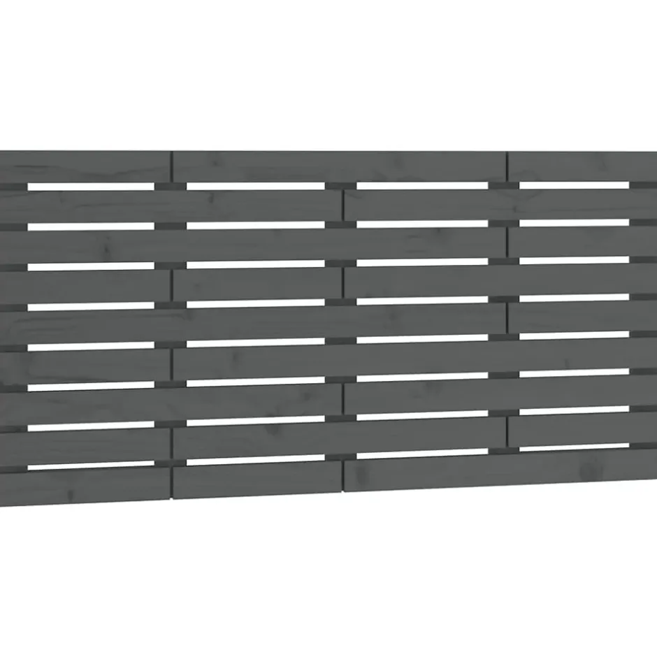 Vidaxl Tête de lit murale Gris 156x3x63 cm Bois massif de pin Clearance