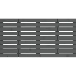 Vidaxl Tête de lit murale Gris 156x3x63 cm Bois massif de pin Clearance