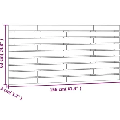 Vidaxl Tête de lit murale Marron miel 156x3x63 cm Bois massif de pin