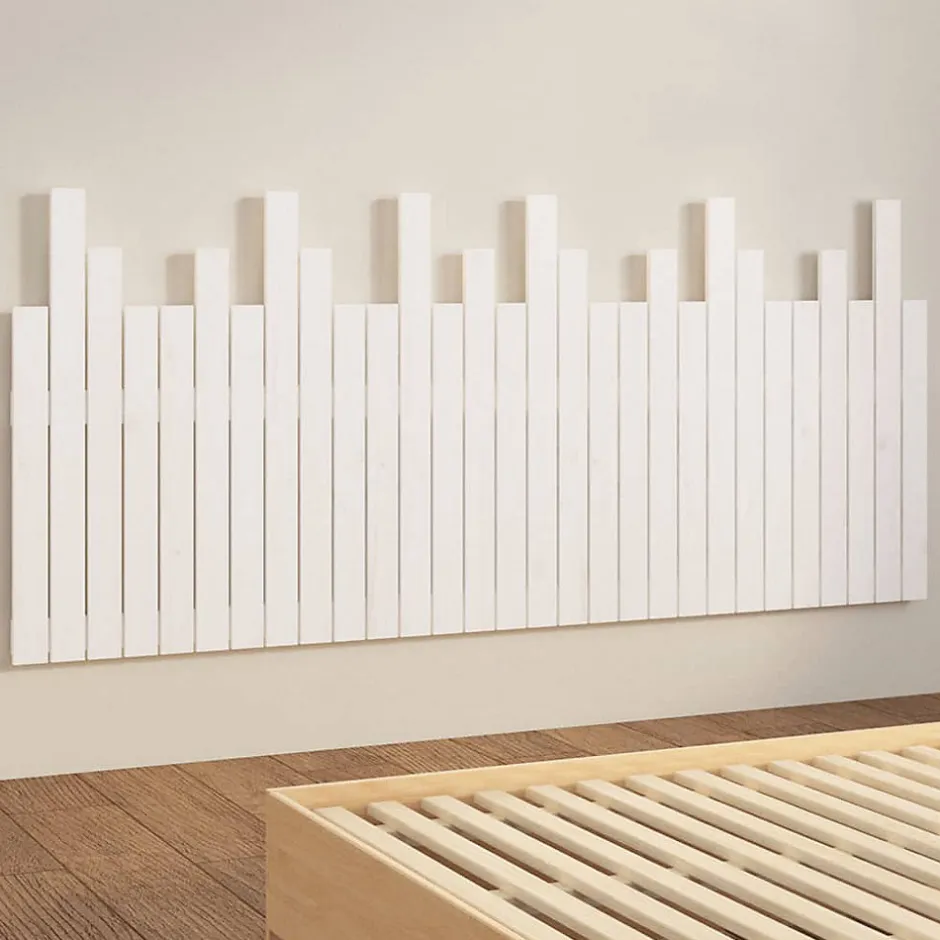 Vidaxl Tête de lit murale 185x3x80 cm bois de pin blanc