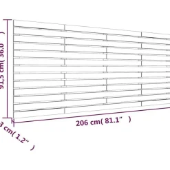 Vidaxl Tête de lit murale 206x3x91,5 cm Bois massif de pin Discount