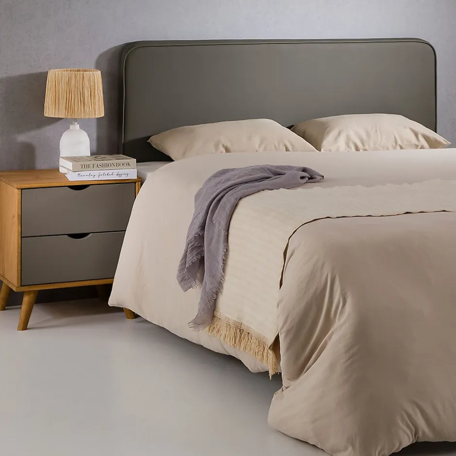 Idimex Tête de lit NAOFE 120 avec fixation murale - Gris