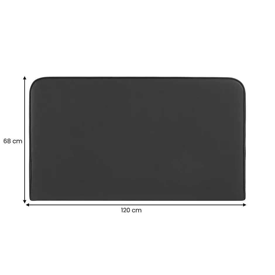 Idimex Tête de lit NAOFE 120 avec fixation murale - Noir Discount