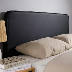 Idimex Tête de lit NAOFE 120 avec fixation murale - Noir Discount