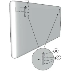 Vs Venta-Stock Tête de lit Oslo 150x100 cm, capitonnée Tissu Grey Hot