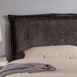 Idimex Tête de lit OVIO 160 sur pieds, en tissu - Gris New