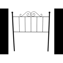 Eccox Tête de lit Palace Forge pour lit 135 Noir 143x125x4. Matris Best