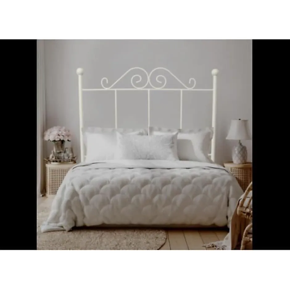 Eccox Tête de lit Palace Forge pour lit 135 Beige 143x125x4. Matris