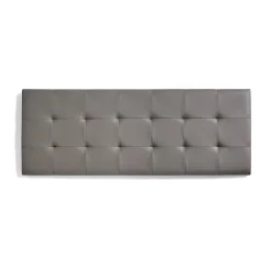 Eccox Tête de lit pour 120 lits Capitone Similicuir Check 152 x 57 x 5 cm Rembourrage en mousse et renfort de dossier Couleur Gris. ECCO