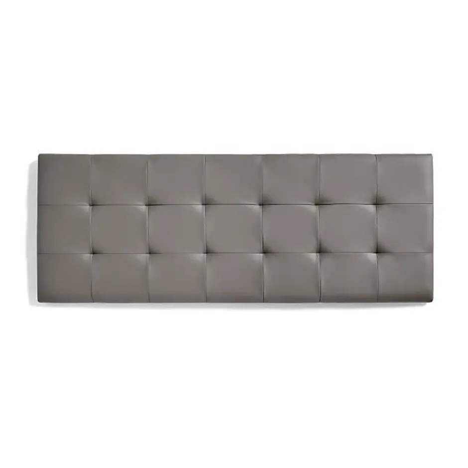 Eccox Tête de lit pour 120 lits Capitone Similicuir Check 152 x 57 x 5 cm Rembourrage en mousse et renfort de dossier Couleur Gris. ECCO