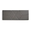Eccox Tête de lit pour lit de 100 Deux diamants en similicuir 112 x 57 x 5 cm Rembourrage en mousse Couleur Gris.