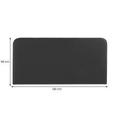 Idimex Tête de lit RIVEN 140 avec fixation murale - Noir