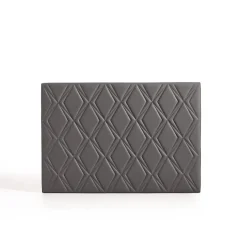 Eccox Tête de lit Rubi gris pour lit 135 en similicuir 154x115x8.