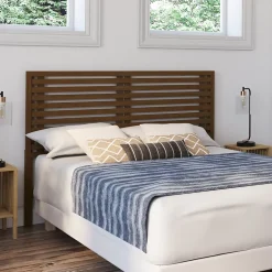 IDMarket Tête de lit sur pied en lattes AVA 160 cm façon bois vieilli Best