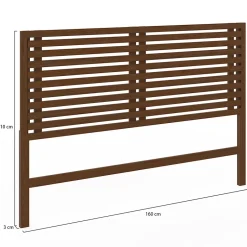 IDMarket Tête de lit sur pied en lattes AVA 160 cm façon bois vieilli Best