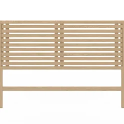 IDMarket Tête de lit sur pied en lattes AVA 160 cm façon bois clair Sale
