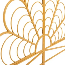 IDMarket Tête de lit sur pied IVY 160 cm effet rotin en forme de fleur