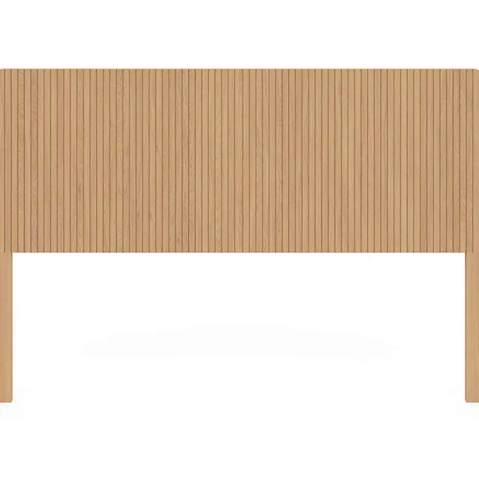 IDMarket Tête de lit sur pied JULIETTE 160 cm effet lattes tasseau bois Best
