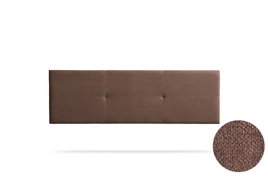 Moonia Tête de Lit Tapisée ALMA Aqualine 115x50x5 cm - Chocolat - Best