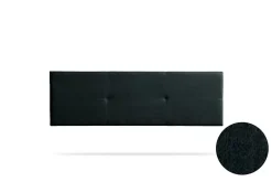 Moonia Tête de Lit Tapisée ALMA Aqualine 145x50x5 cm - Noir -
