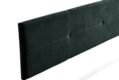 Moonia Tête de Lit Tapisée ALMA Aqualine 145x50x5 cm - Noir -