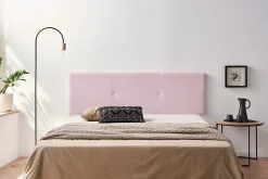 Moonia Tête de Lit Tapisée ALMA Aqualine 100x50x5 cm - Rose Clair - Outlet