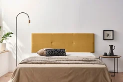 Moonia Tête de Lit Tapisée ALMA Aqualine 90x50x5 cm - Moutarde -