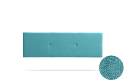 Moonia Tête de Lit Tapisée ALMA Aqualine 160x50x5 cm - Turquoise -