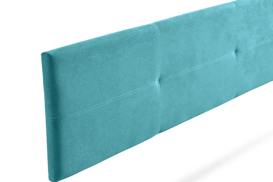 Moonia Tête de Lit Tapisée ALMA Aqualine 160x50x5 cm - Turquoise -
