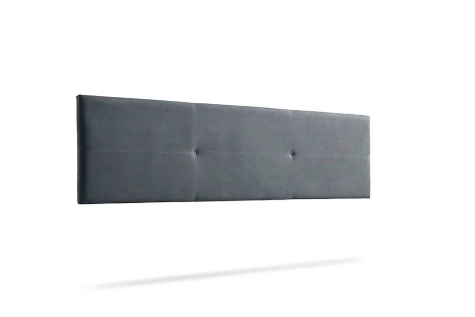 Moonia Tête de Lit Tapisée ALMA Aqualine 90x50x5 cm - Gris Foncé -