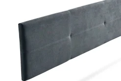 Moonia Tête de Lit Tapisée ALMA Aqualine 90x50x5 cm - Gris Foncé -