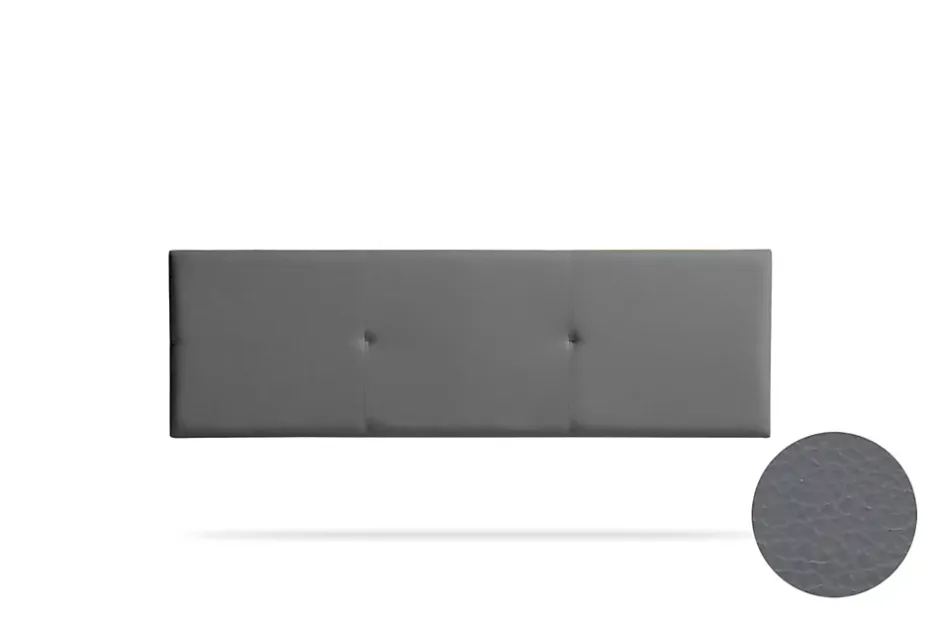 Moonia Tête de Lit Tapisée ALMA Simili cuir 90x50x5 cm - Gris Foncé - Online