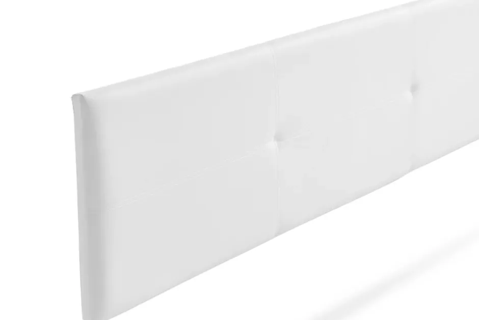 Moonia Tête de Lit Tapisée ALMA Simili cuir 90x50x5 cm - Blanc - New